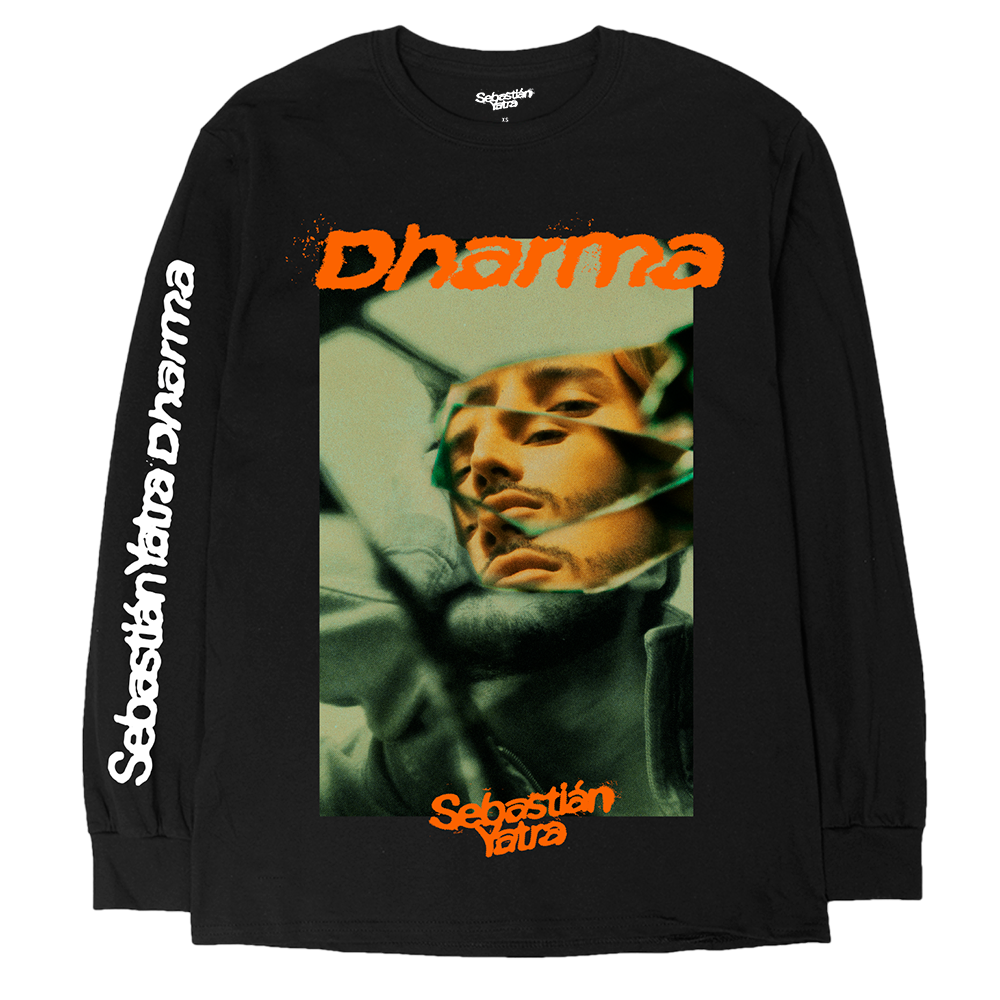 Polera negra manga on sale larga