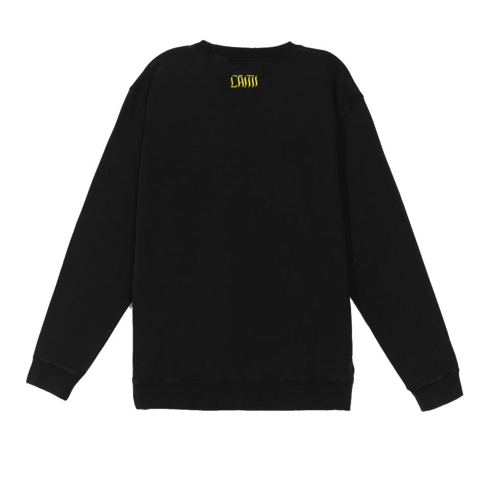 POLERON CREWNECK BIG BANG NEGRO GASTADO