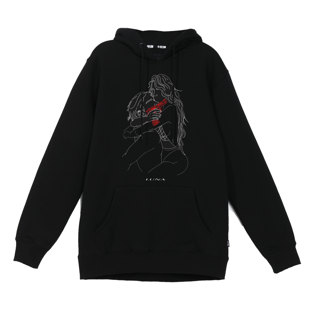 POLERÓN HOODIE LUNA NEGRO