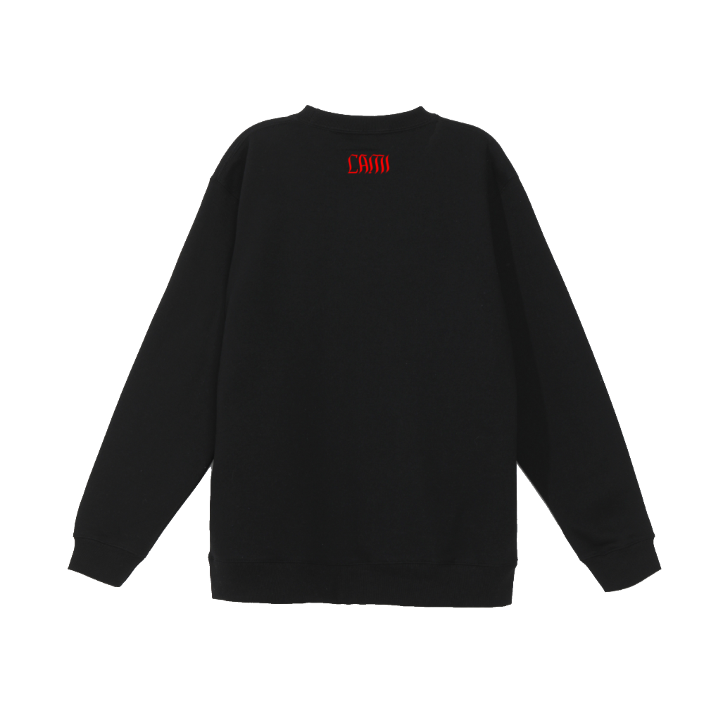 POLERÓN CREWNECK ROSA NEGRO